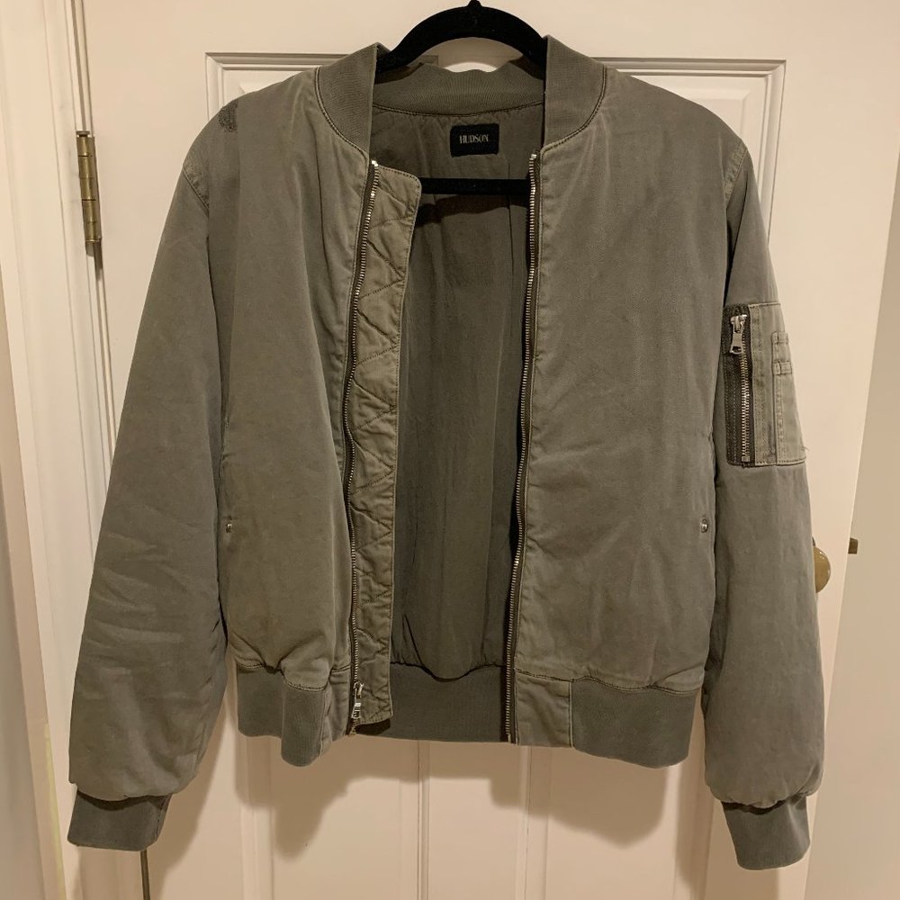 Hudson Jeans Green Bomber Jacket
